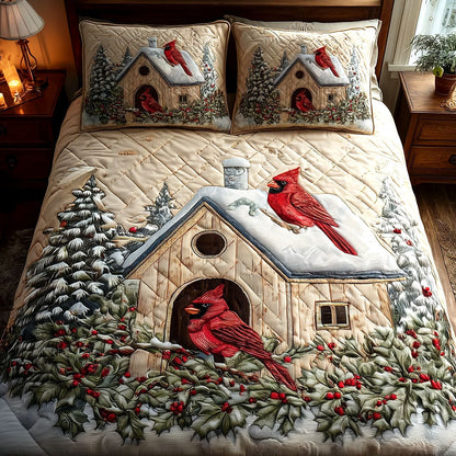 Snow Haven 3-Piece Quilted Bedding Set NCU0TV1153