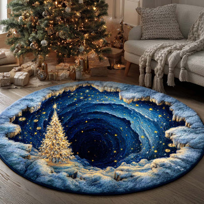 Snow Hole Night Quilted Round Mat NCU0NT11248