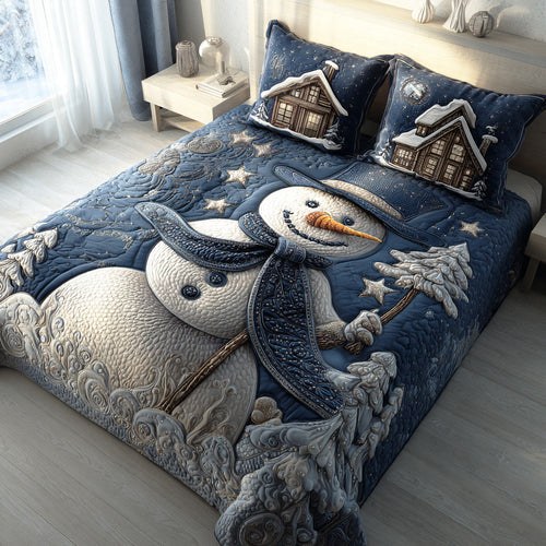 Snow Lantern Friend 3-Piece Quilted Bedding Set NCU0TD1549