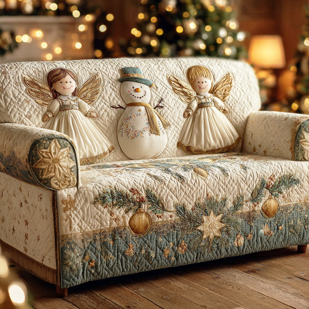 Snow Lantern Friend Quilted Sofa Cover NCU0TD1521