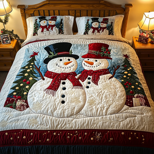 Snow Magic 3-Piece Quilted Bedding Set NCU0VH899