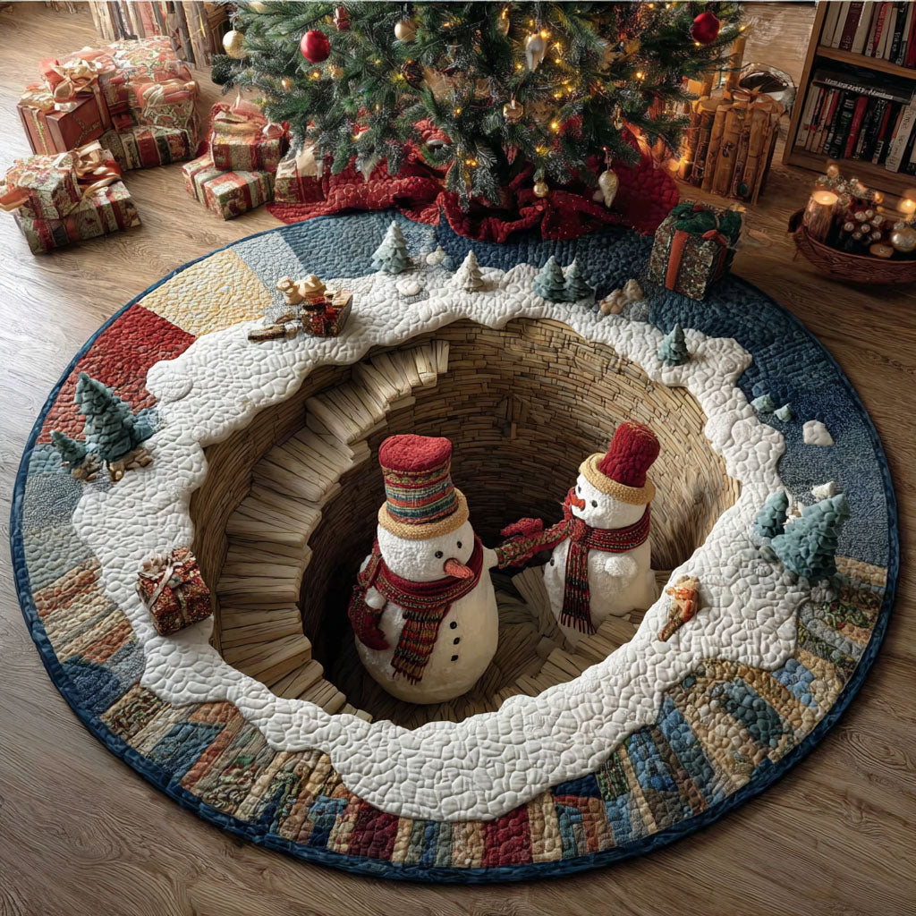 Snow Magicland Quilted Round Mat NCU0PT10435