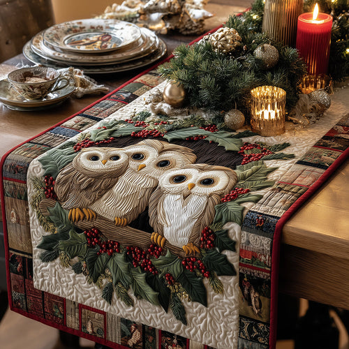 Snow Owl Quilted Table Runner NCU0TH3409