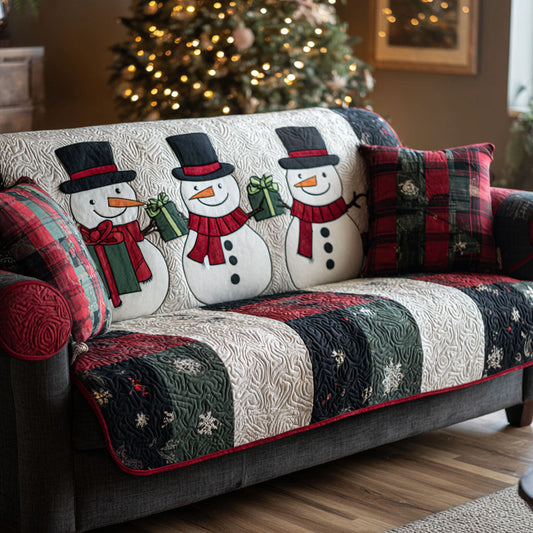 Snow Parade Quilted Sofa Cover NCU0TV829