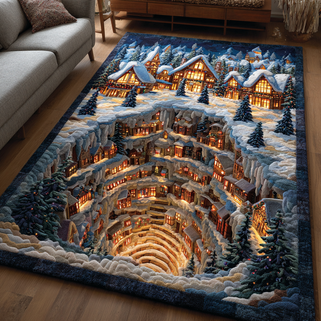 Happy Gnome Village Round Carpet NCU0TD1286
