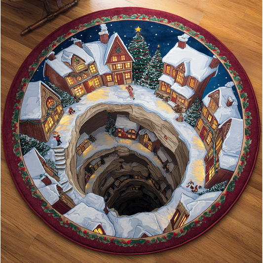 Snow Village Quilted Round Mat NCU0DK11144