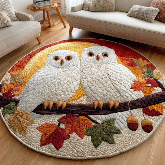 Snow Wing Quilted Round Mat NCU0TD376