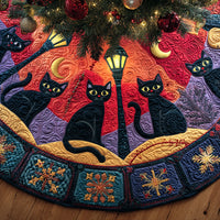 Snowbell Black Cat Christmas Quilted Tree Skirt NCU0TD1370