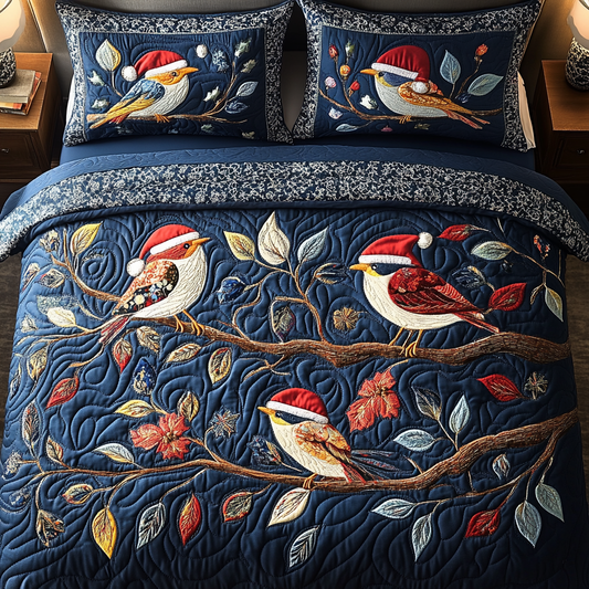 Snowbird Serenade 3-Piece Quilted Bedding Set NCU0VH1120