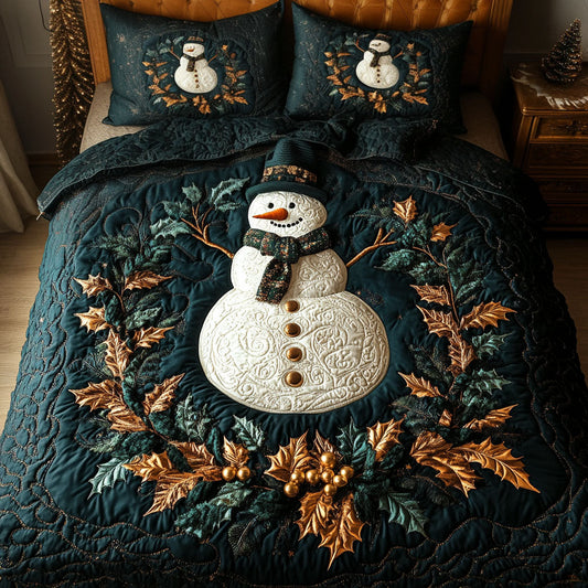 Snowbound Cheer 3-Piece Quilted Bedding Set NCU0PT2263