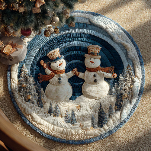 Snowbound Hollow Quilted Round Mat NCU0PT10438