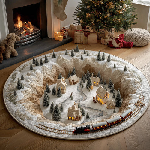 Snowbound Journey Quilted Round Mat NCU0TH3591