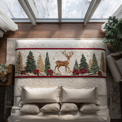 Snowbound Reindeer Quilted Bed Runner NCU0DV7615
