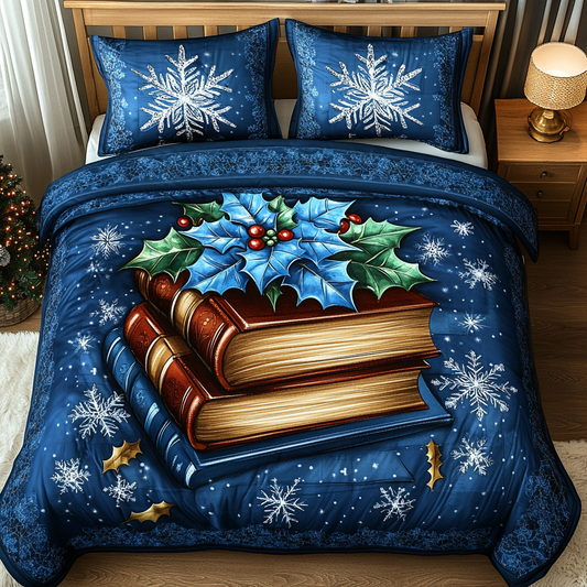 Snowbound Stories 3-Piece Quilted Bedding Set NCU0TL2078