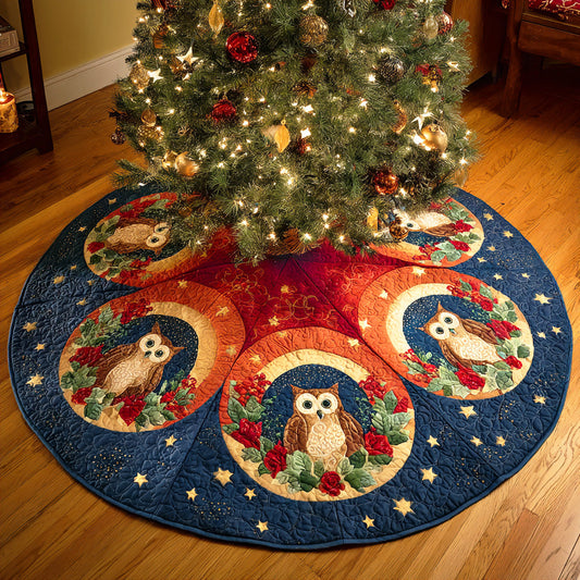 Snowbound Watcher Christmas Quilted Tree Skirt NCU0TD1125
