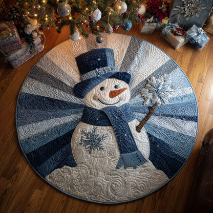Snowburst Joy Quilted Round Mat NCU0TV317