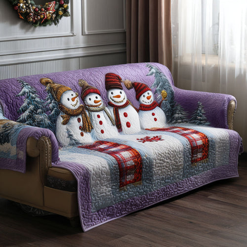 Snowcap Friends Quilted Sofa Cover NCU0PT10380