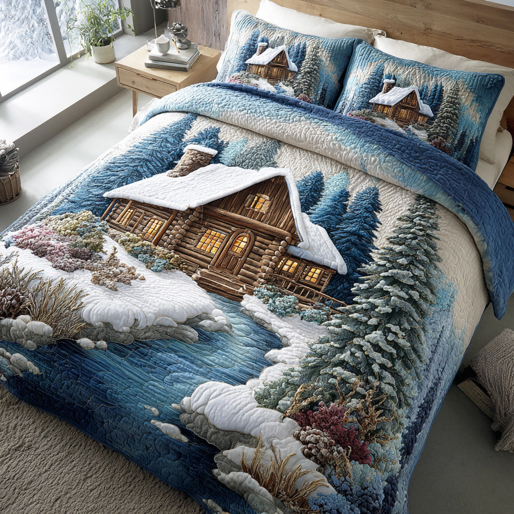 Snowcrest Forest Haven 3-Piece Quilted Bedding Set NCU0TD1821