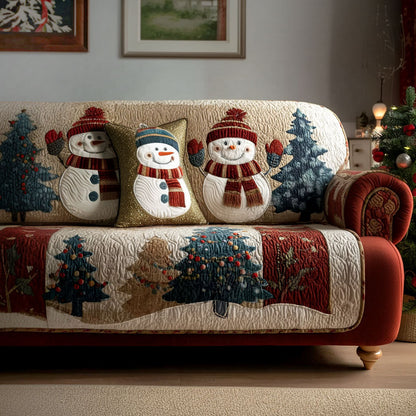 Snowday Cheer Quilted Sofa Cover NCU0PT10381