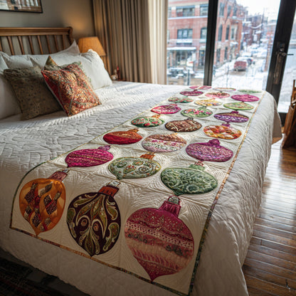 Snowdrop Joy Quilted Bed Runner NCU0DV7541