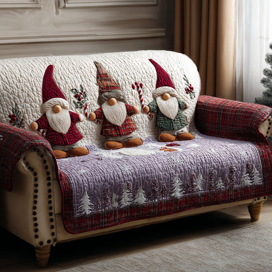 Snowfall Beard Buddies Quilted Sofa Cover NCU0PT10479