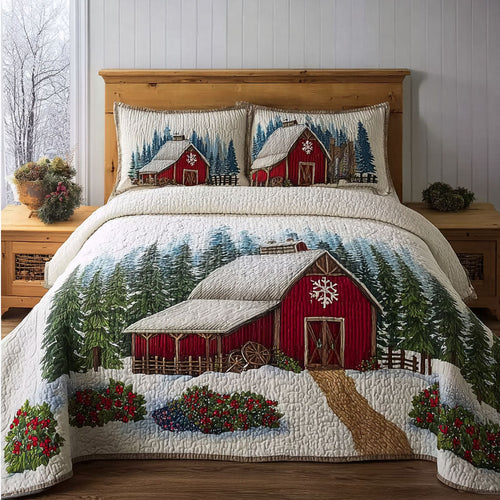 Snowfield Harvest 3-Piece Quilted Bedding Set NCU0PT10870