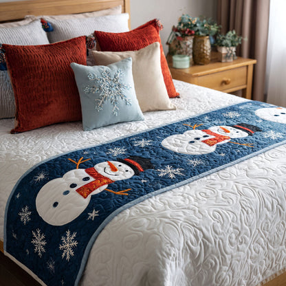 Snowflake Delight Quilted Bed Runner NCU0TV282