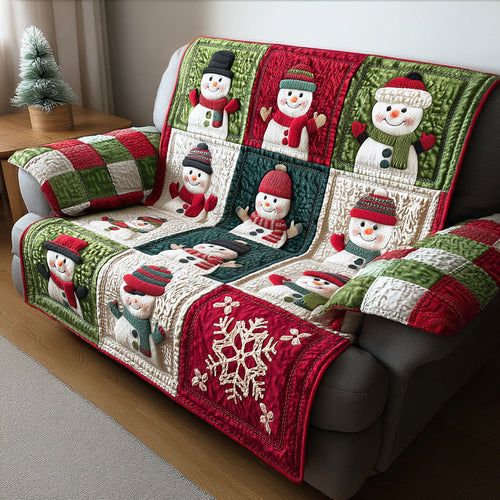 Snowflake Dream Light Quilted Sofa Cover NCU0TD1450