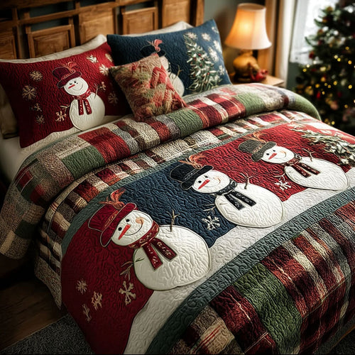 Snowflake Friends 3-Piece Quilted Bedding Set NCU0PT10520