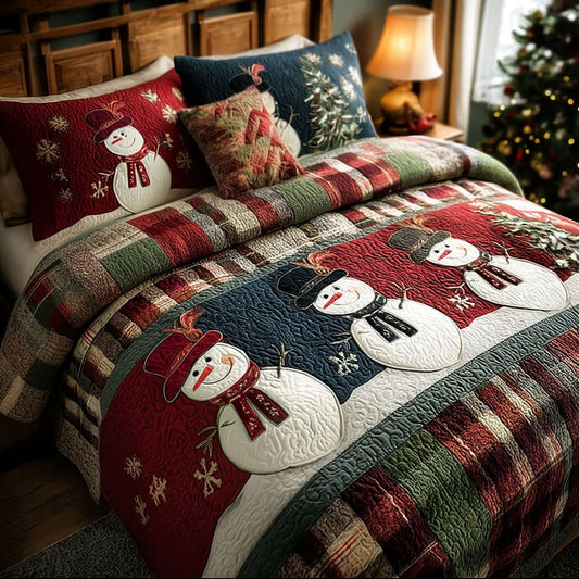 Snowflake Friends 3-Piece Quilted Bedding Set NCU0PT10520