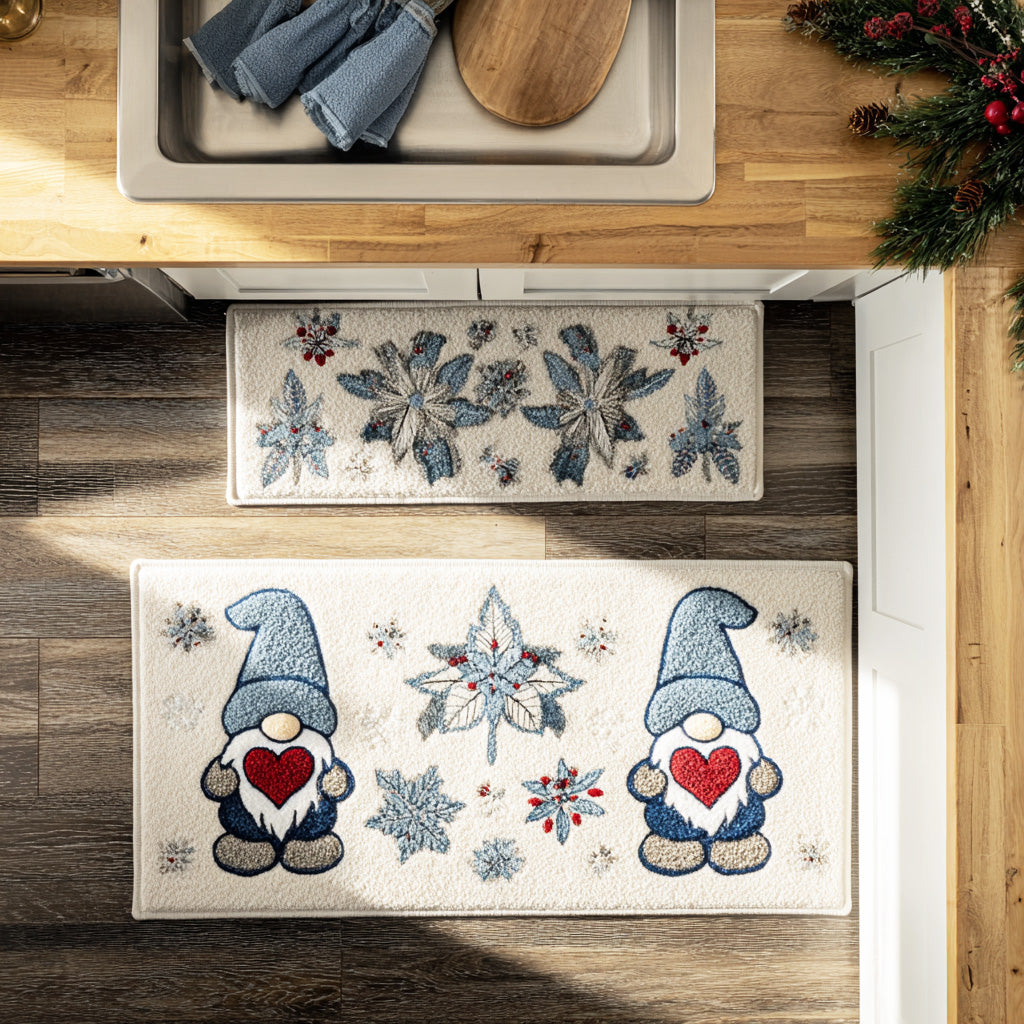 Snowflake Holiday Path Kitchen Area Rug NCU0TD1733