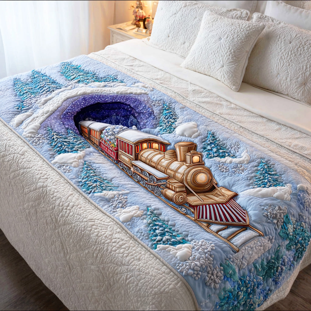 Snowflake Journey Quilted Bed Runner NCU0TD1245