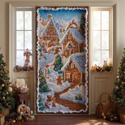 Snowflake Light Trail Quilted Door Cover NCU0TD1631