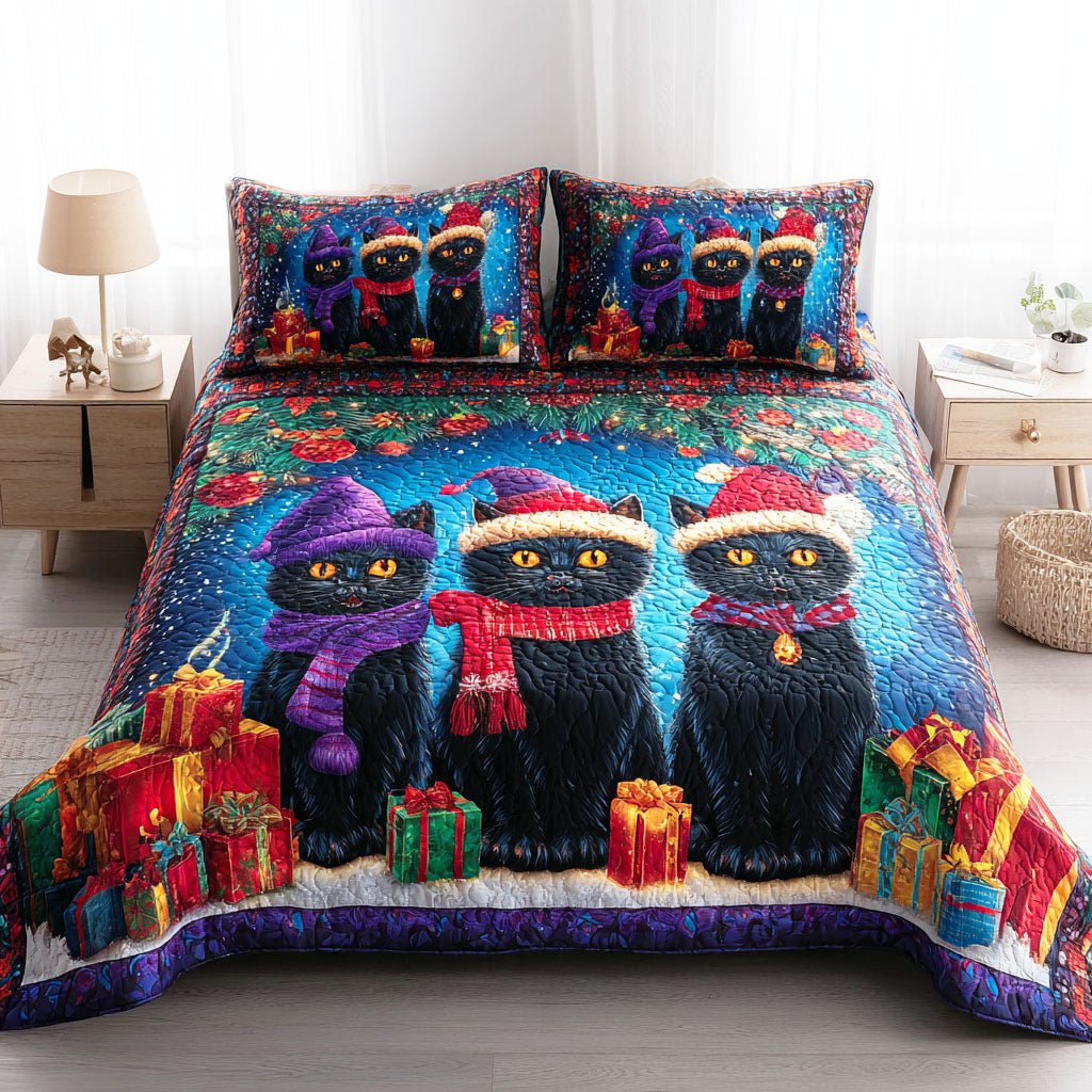 Snowflake Paws 3-Piece Quilted Bedding Set NCU0TD922