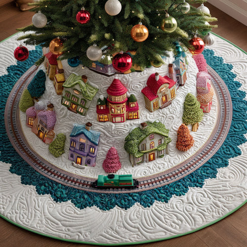 Snowflake Ridge Christmas Quilted Tree Skirt NCU0PT10284