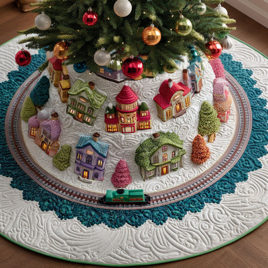 Snowflake Ridge Christmas Quilted Tree Skirt NCU0PT10284