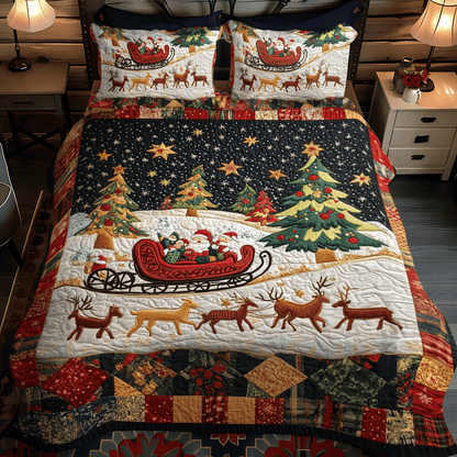 Snowflake Serenity 3-Piece Quilted Bedding Set NCU0PD758