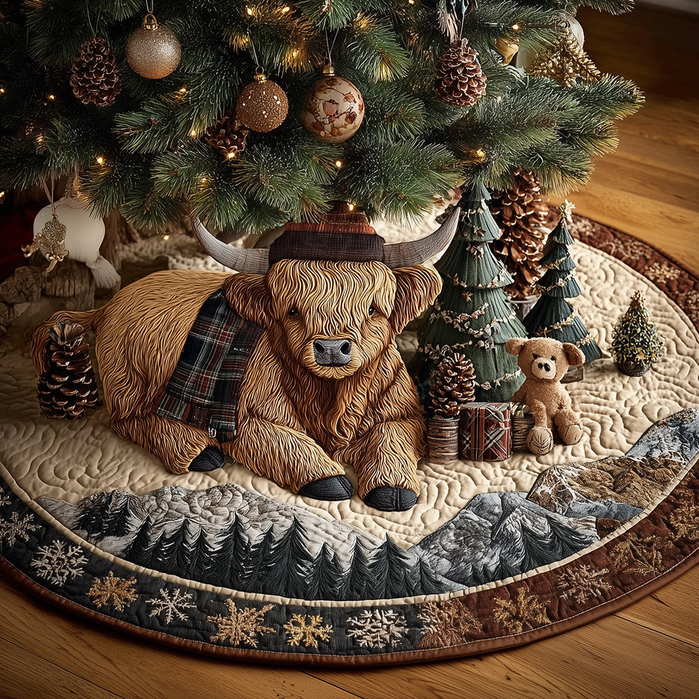 Snowflake Snout Christmas Quilted Tree Skirt NCU0TH3686