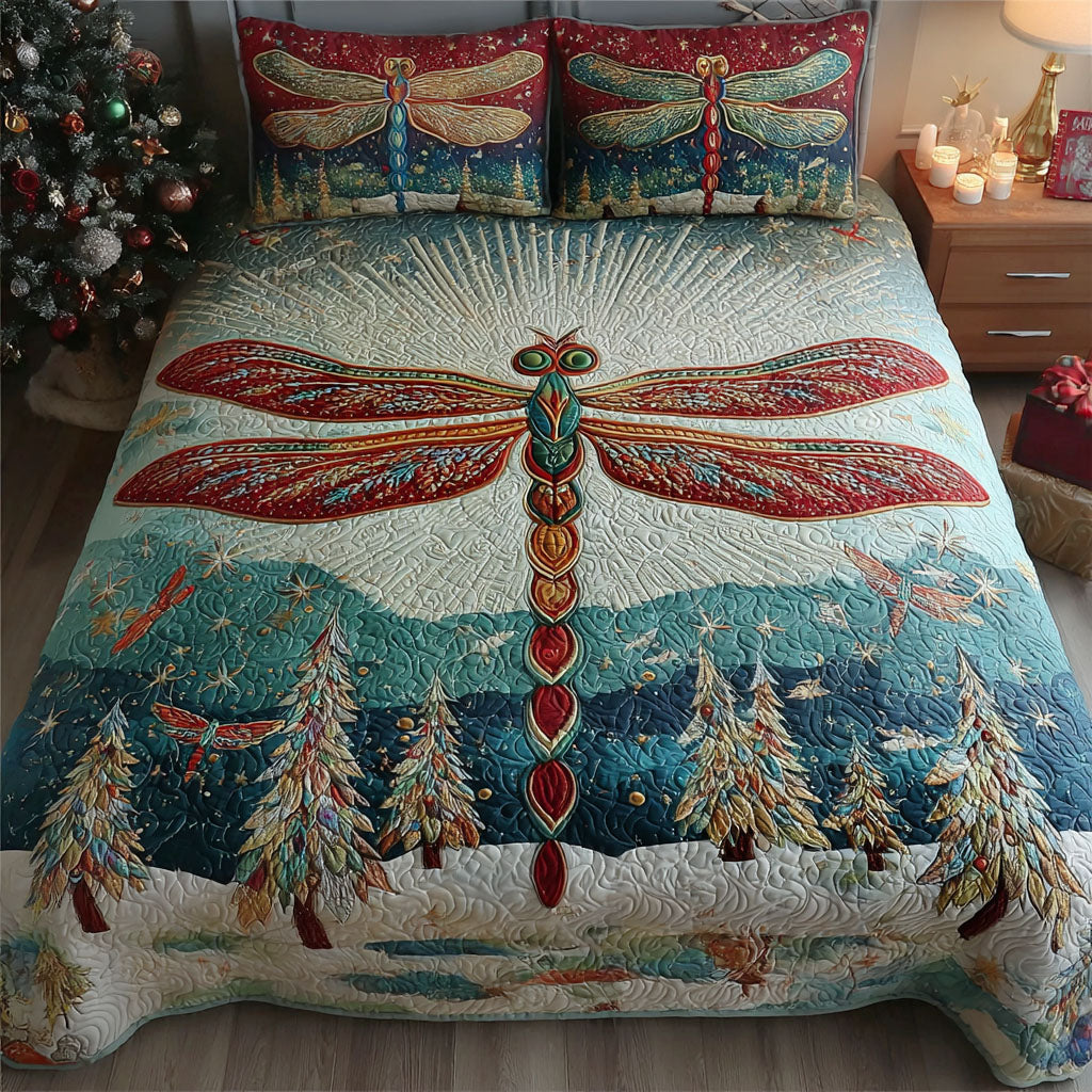 Snowflake Wings 3-Piece Quilted Bedding Set NCU0PT10669
