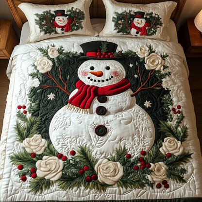 Snowland Bliss 3-Piece Quilted Bedding Set NCU0VH1008