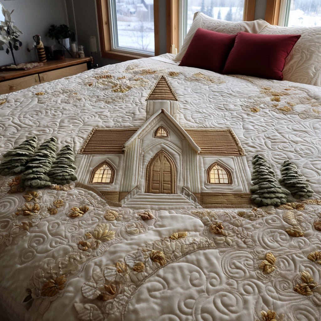 Snowland Dreams 3-Piece Quilted Bedding Set NCU0DV8806