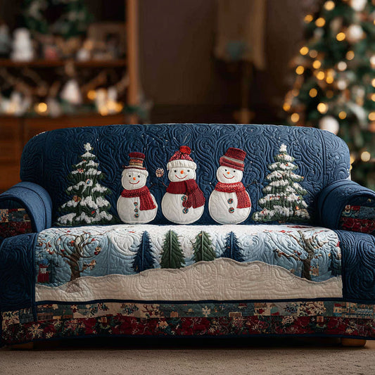 Snowland Gathering Quilted Sofa Cover NCU0TV794