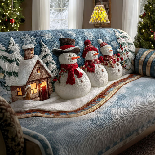 Snowland Magic Quilted Sofa Cover NCU0PT10533