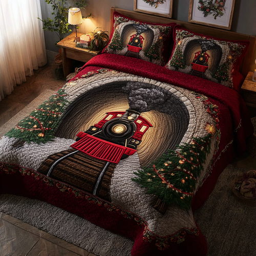 Snowland Ride 3-Piece Quilted Bedding Set NCU0DK10582