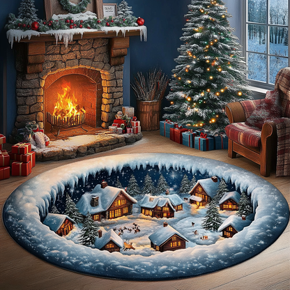 Snowlight Village Round Carpet NCU0DK10984