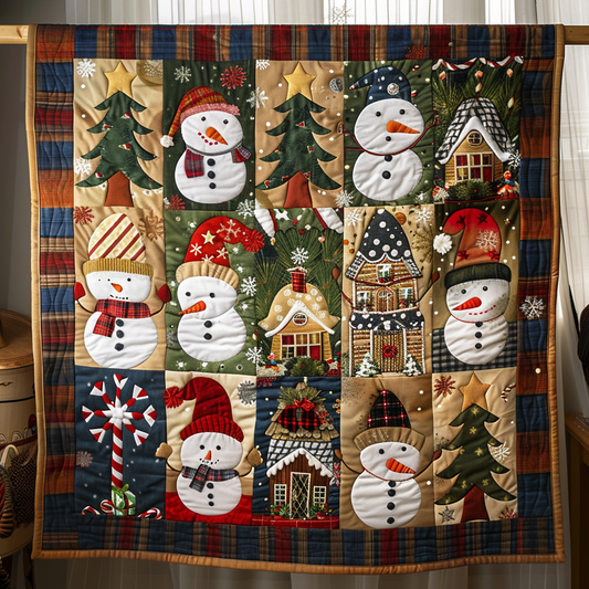 Snowman Delight Quilted Blanket NCU0NT087