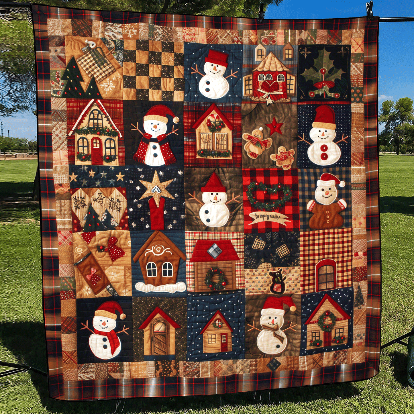 Snowman Jubilee Quilted Blanket NCU0TH1021