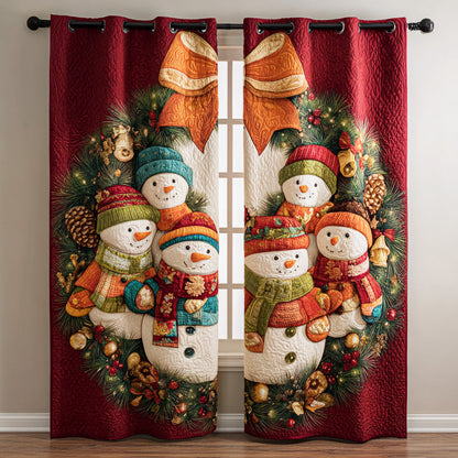 Snowman Cozy Days Quilted Curtains NCU0TD1484