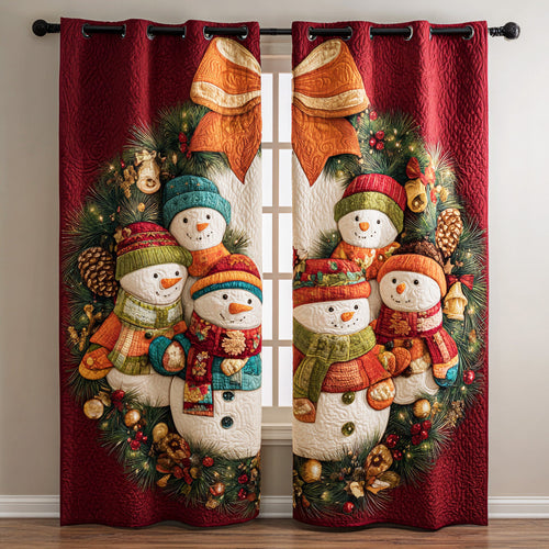 Snowman Cozy Days Quilted Curtains NCU0TD1484