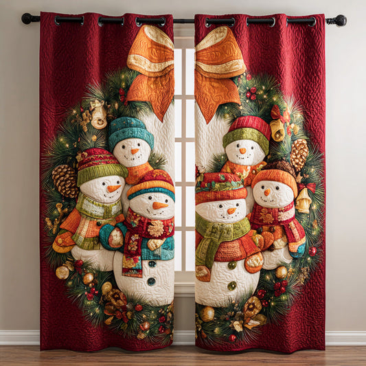 Snowman Cozy Days Quilted Curtains NCU0TD1484